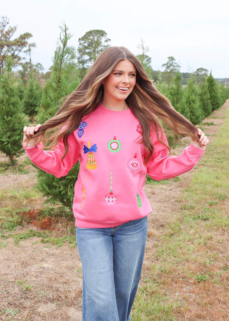 Ornament Pull Over - Pink