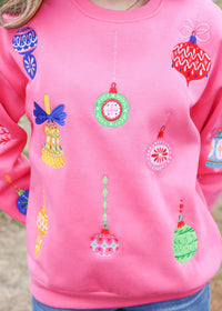 Ornament Pull Over - Pink