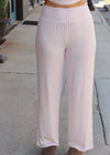 Dawn Lux Rib Pant - Whisper Pink