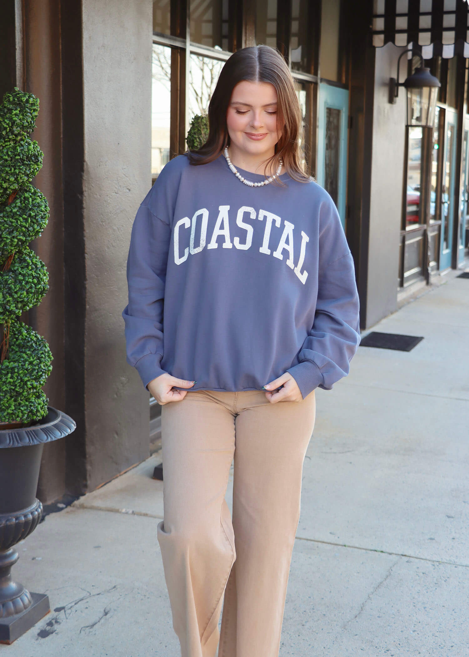 Coast Sunday Sweatshirt - Worn Blue