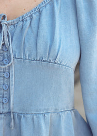 On The Town Romper - Denim