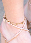 Way To My Heart Anklets - Gold