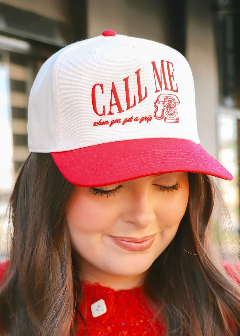 Call Me Hat - Red/Natural