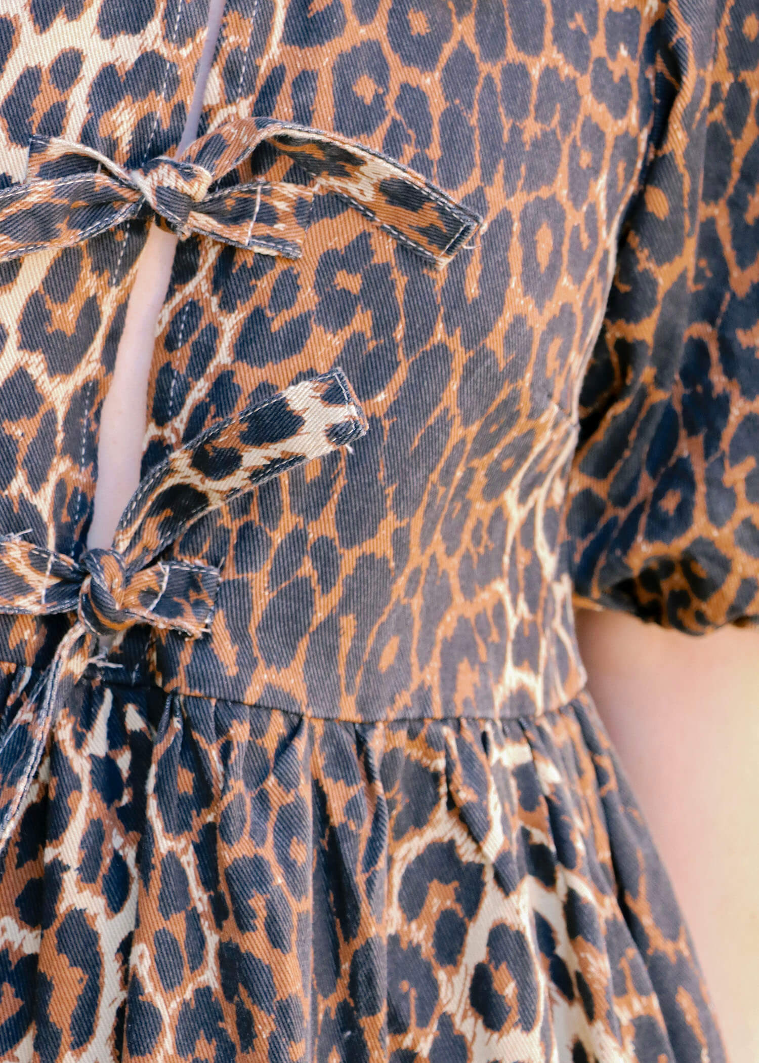 Arlo Mini Dress - Leopard Denim