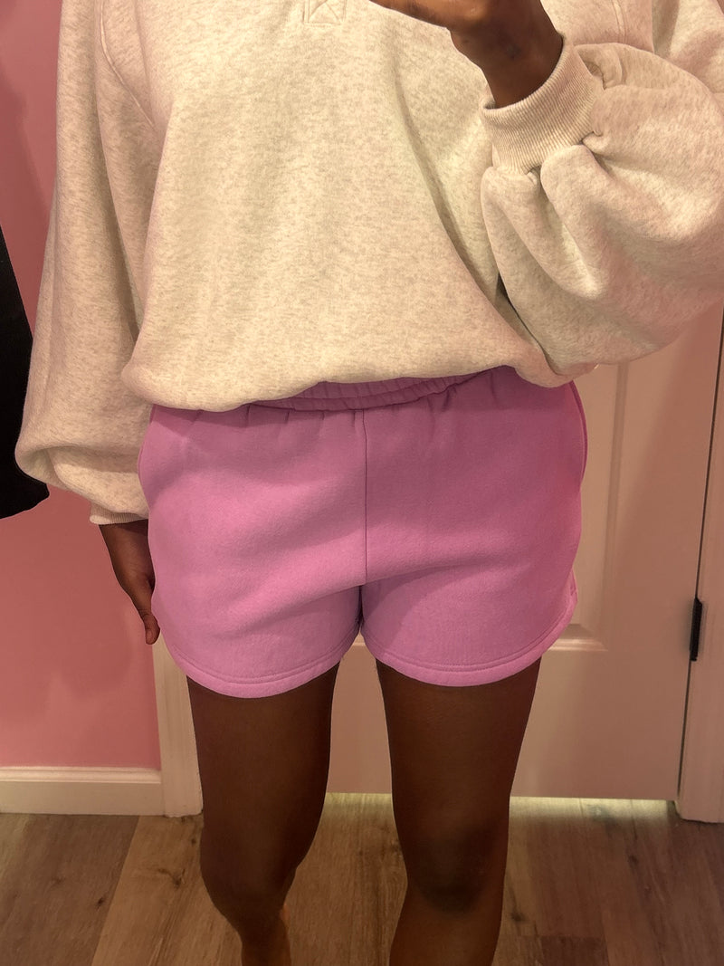 You're New Fav Sweat Shorts - Lavender