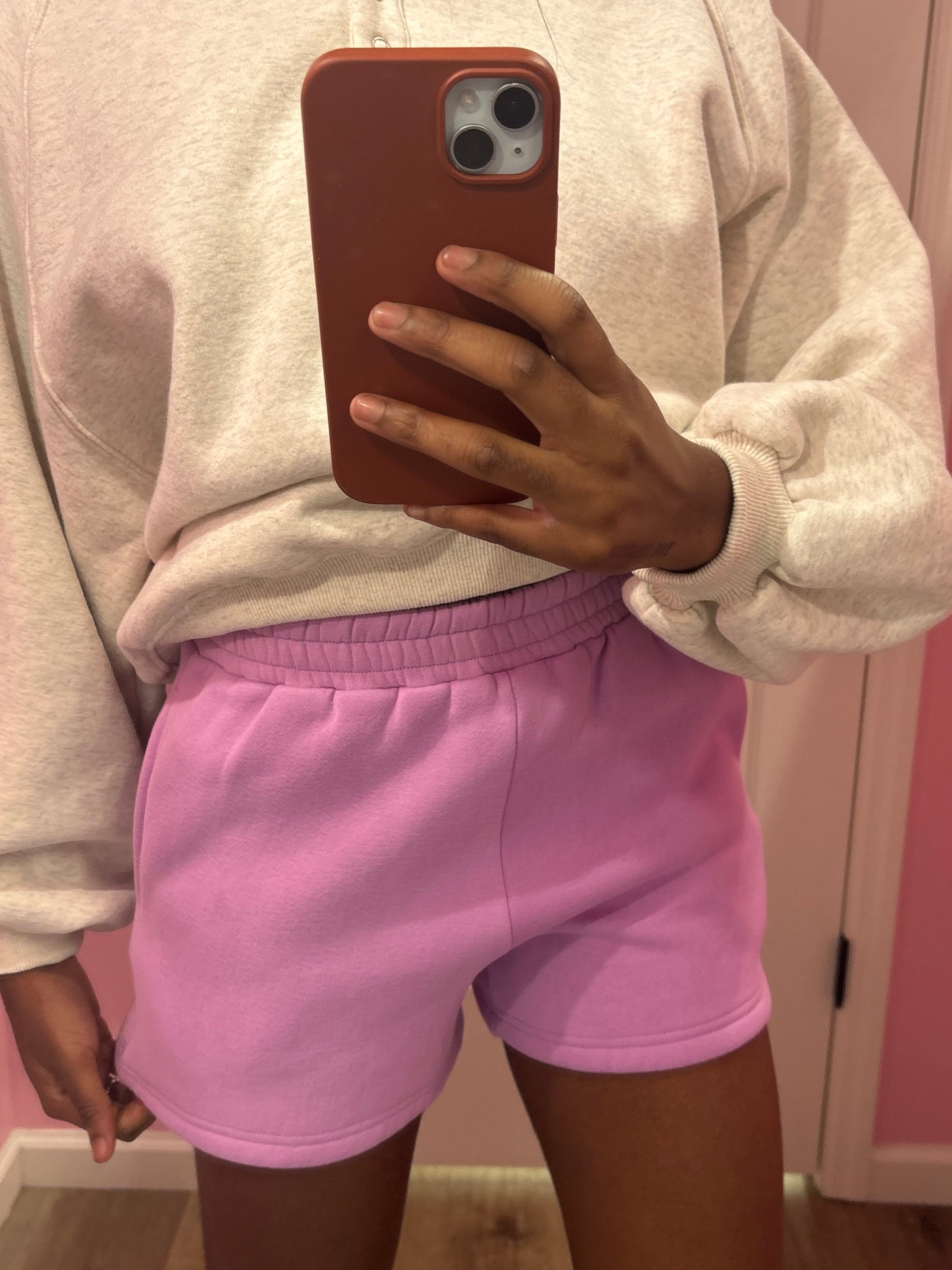 You're New Fav Sweat Shorts - Lavender