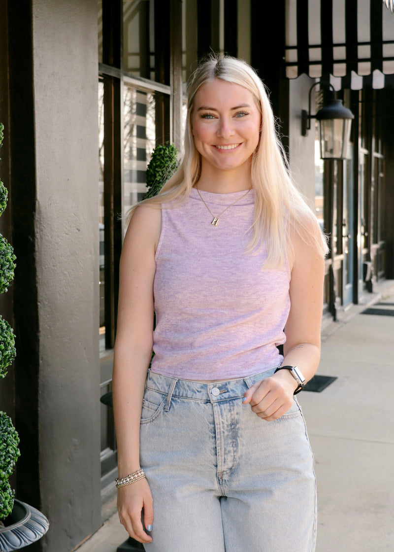 Soft Moments High Neck Tank - Lavender