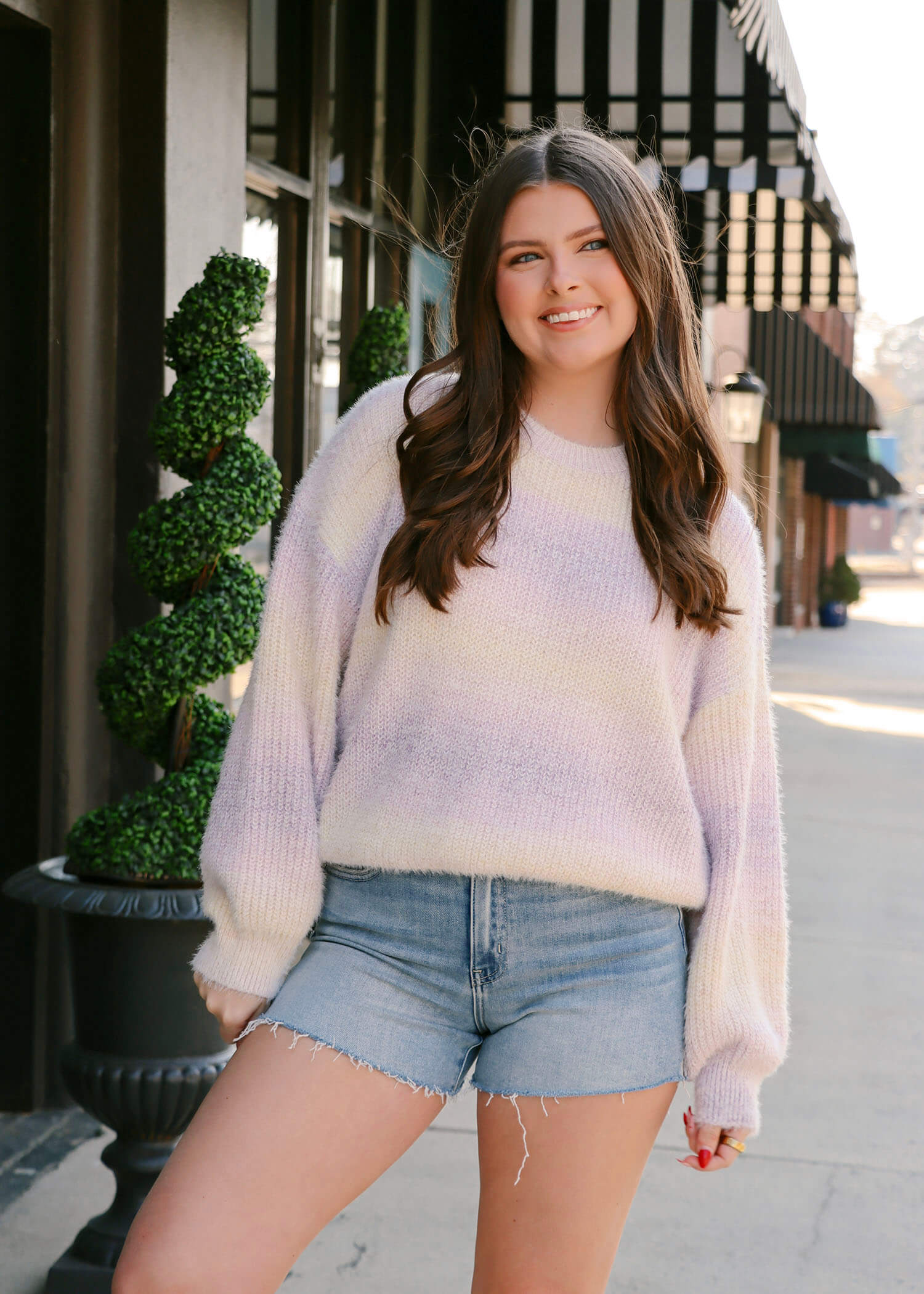 Afterglow Ombre Sweater - Lavender/Multi