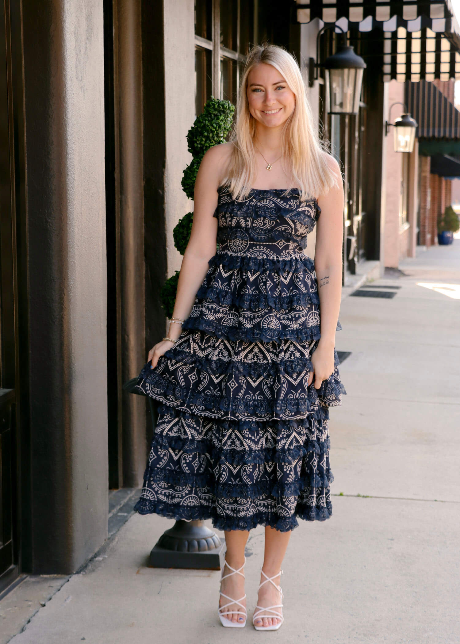 Rumi Midi Dress - Navy