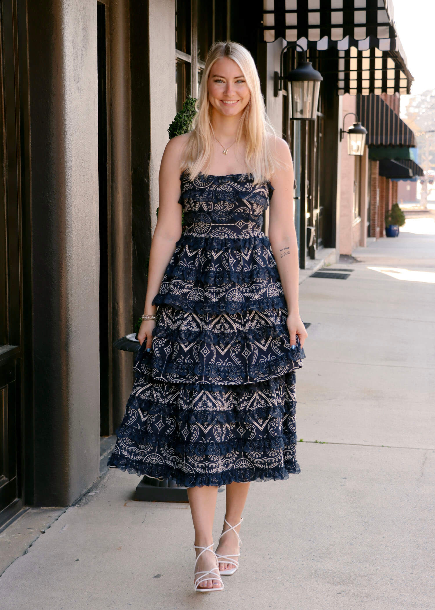 Rumi Midi Dress - Navy