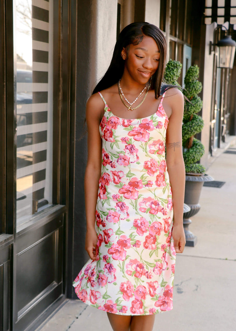 Bring Me The Roses Midi Dress - Cream