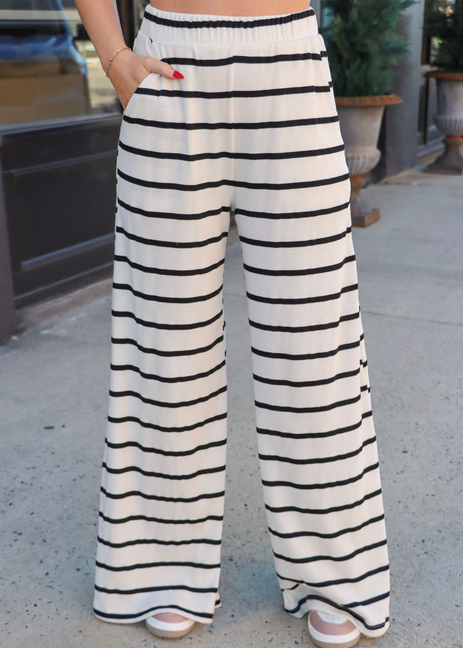 All About It Pants - Ivory/Black