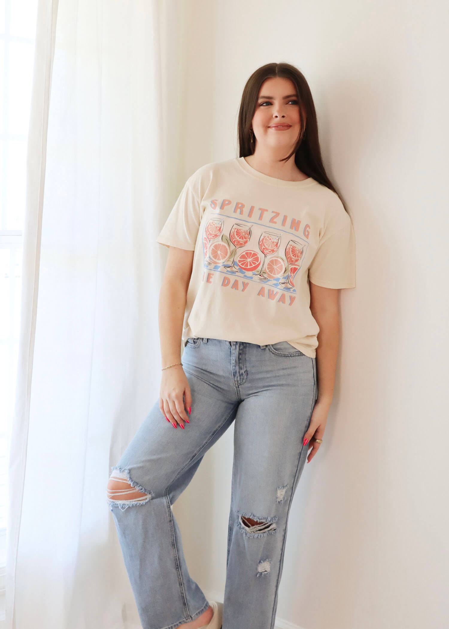 Spritz Boyfriend Tee - Sandshell