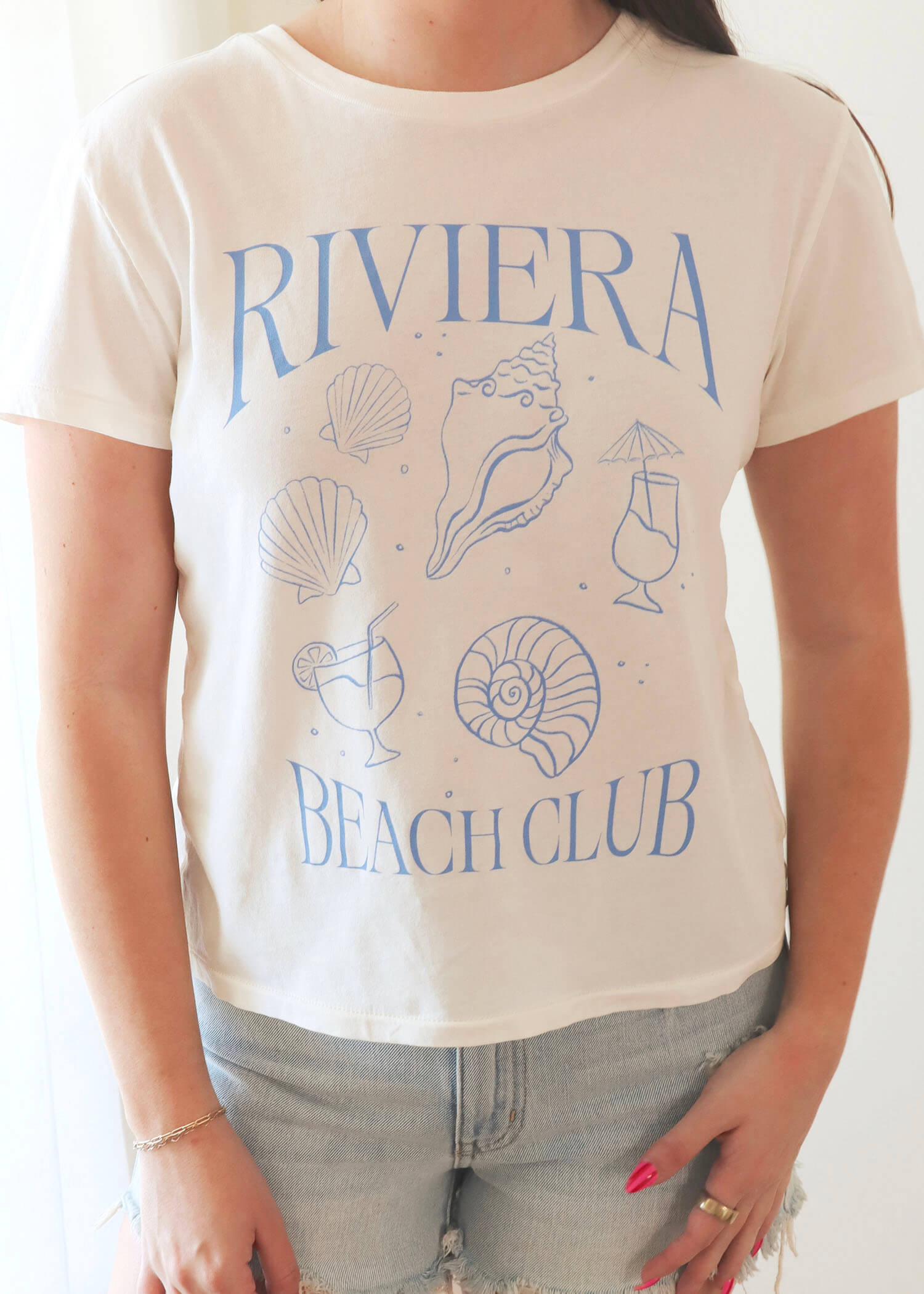 Riviera Tourist Tee - Sea Salt