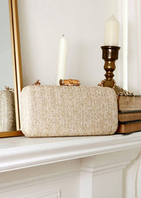 Solace Clutch - Natural Raffia