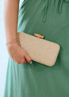 Solace Clutch - Natural Raffia