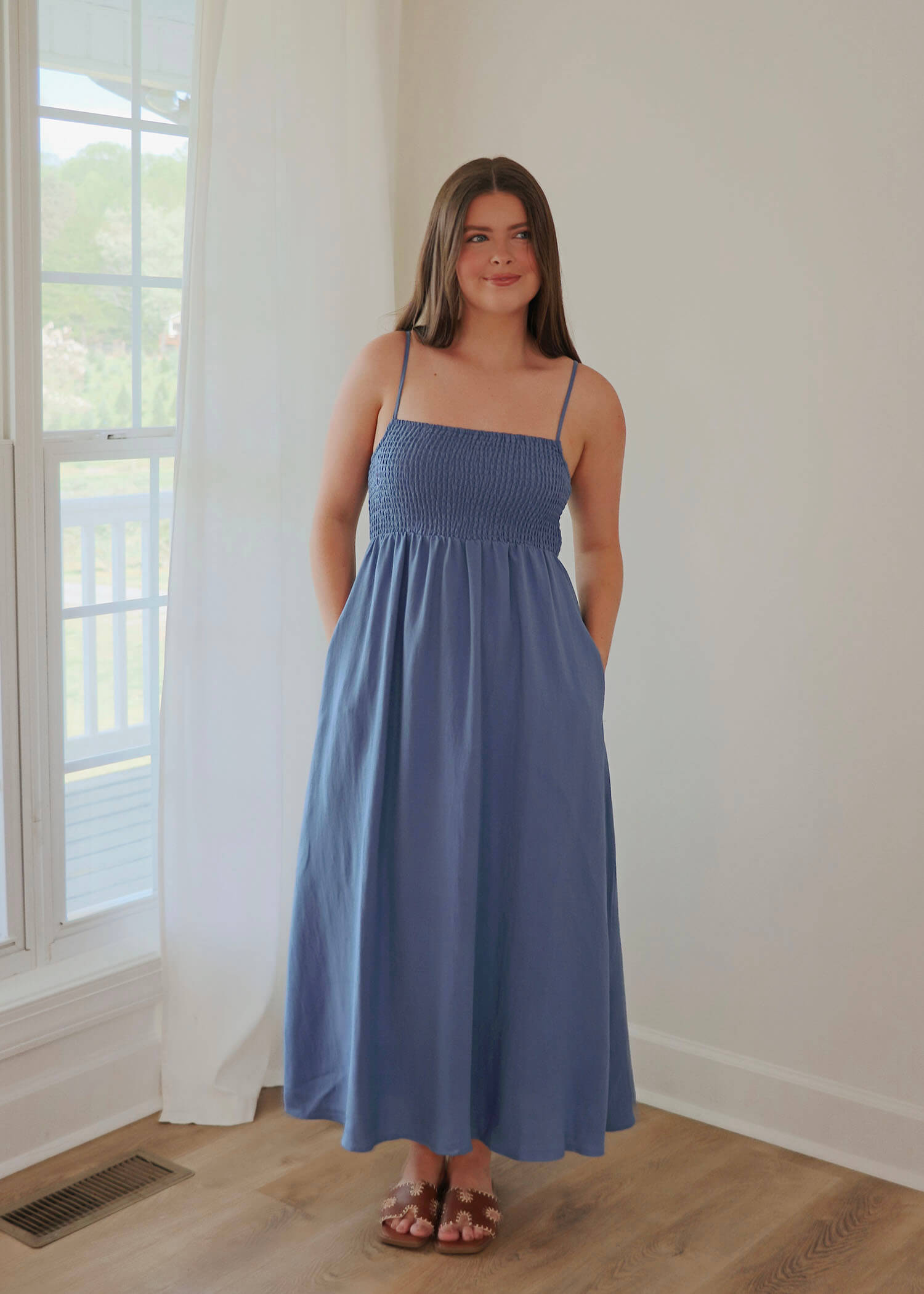 Beachside Midi Dress - Riviera