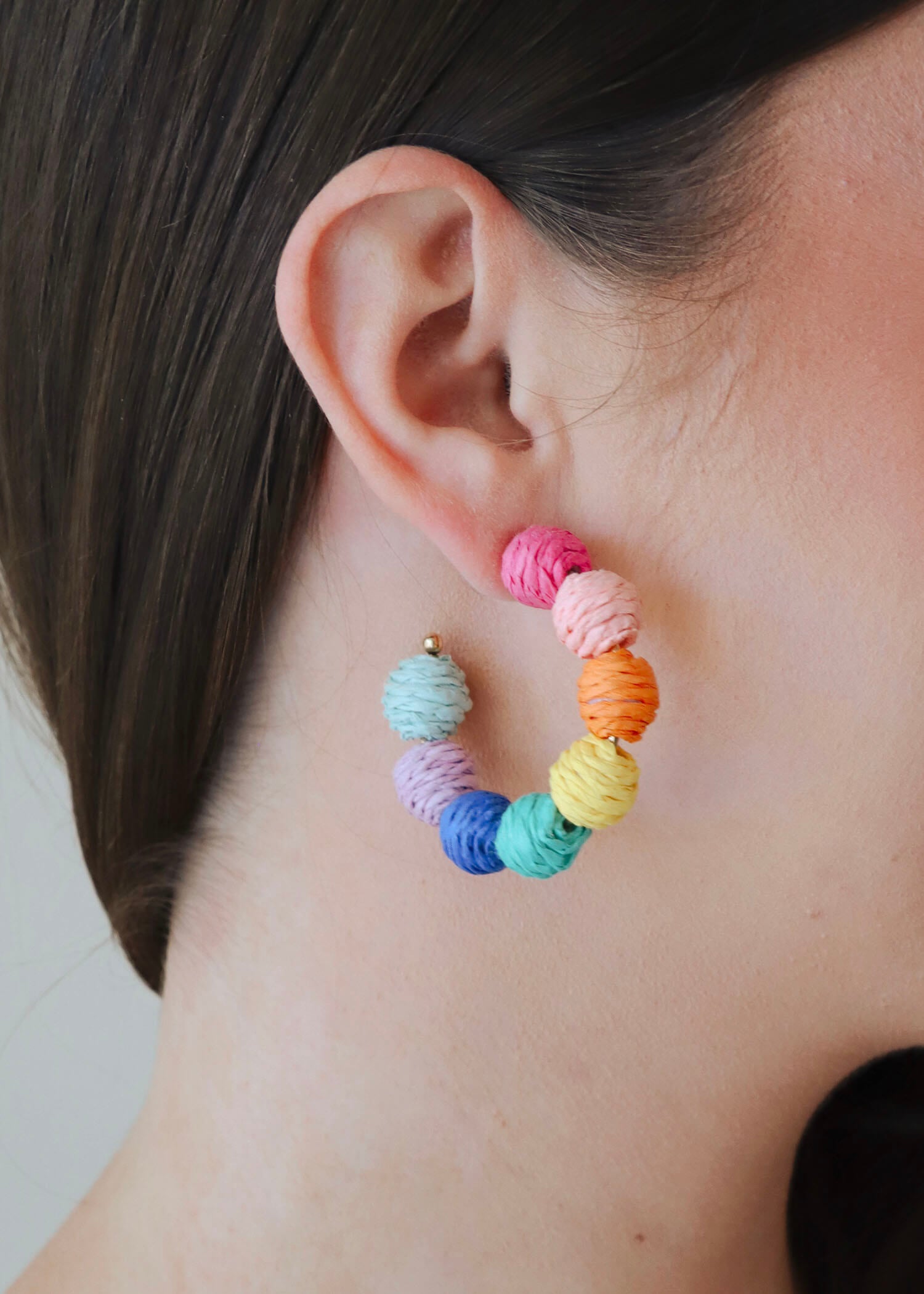 Jacey Hoop Earrings - Rainbow Multi