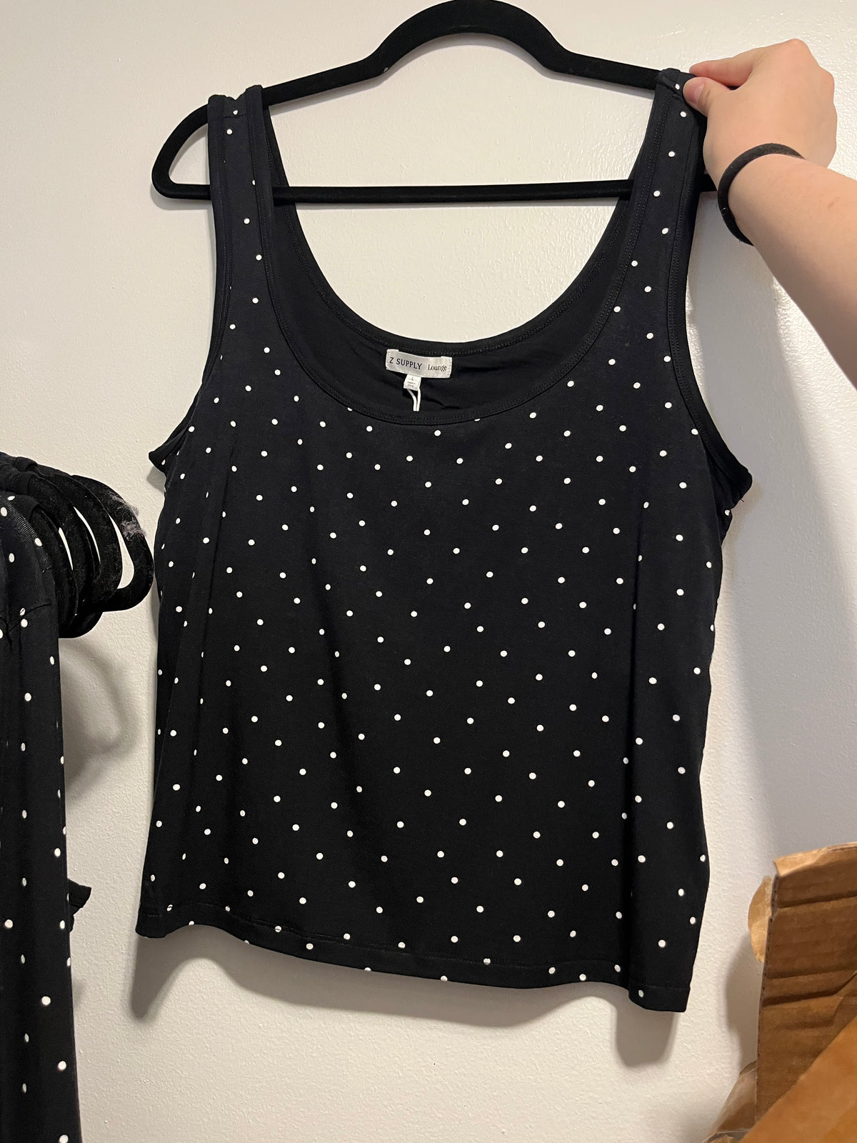 Luxe Dot Tank - Black/ White