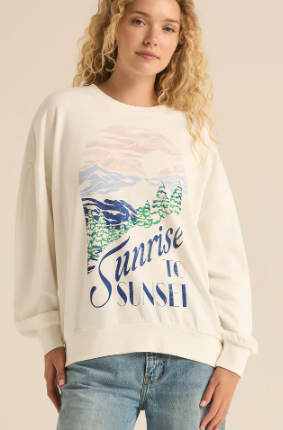 Sunset Sunday Sweatshirt - Sea Salt