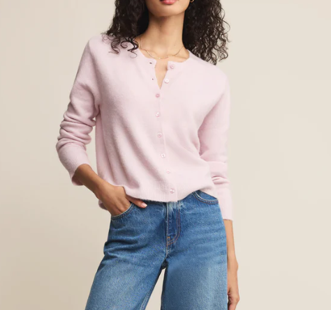 Medina Cozy Cardigan - Washed Pink