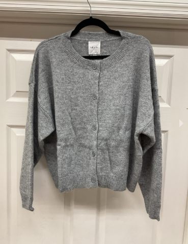Round Neck Sweater - Heather Grey