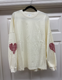 Heart Patch Long Sleeve - Ivory