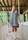 Josie Mini Dress - Washed Denim