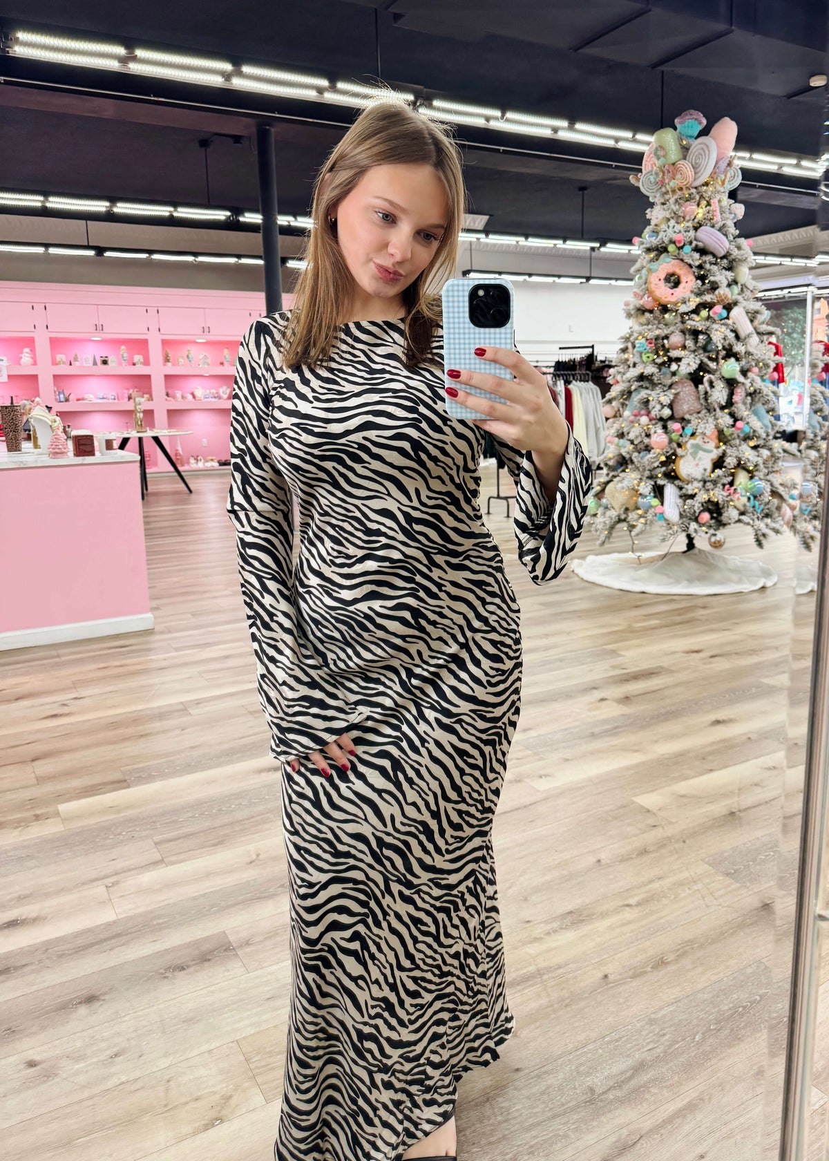 Georgie Zebra Dress - Black/White