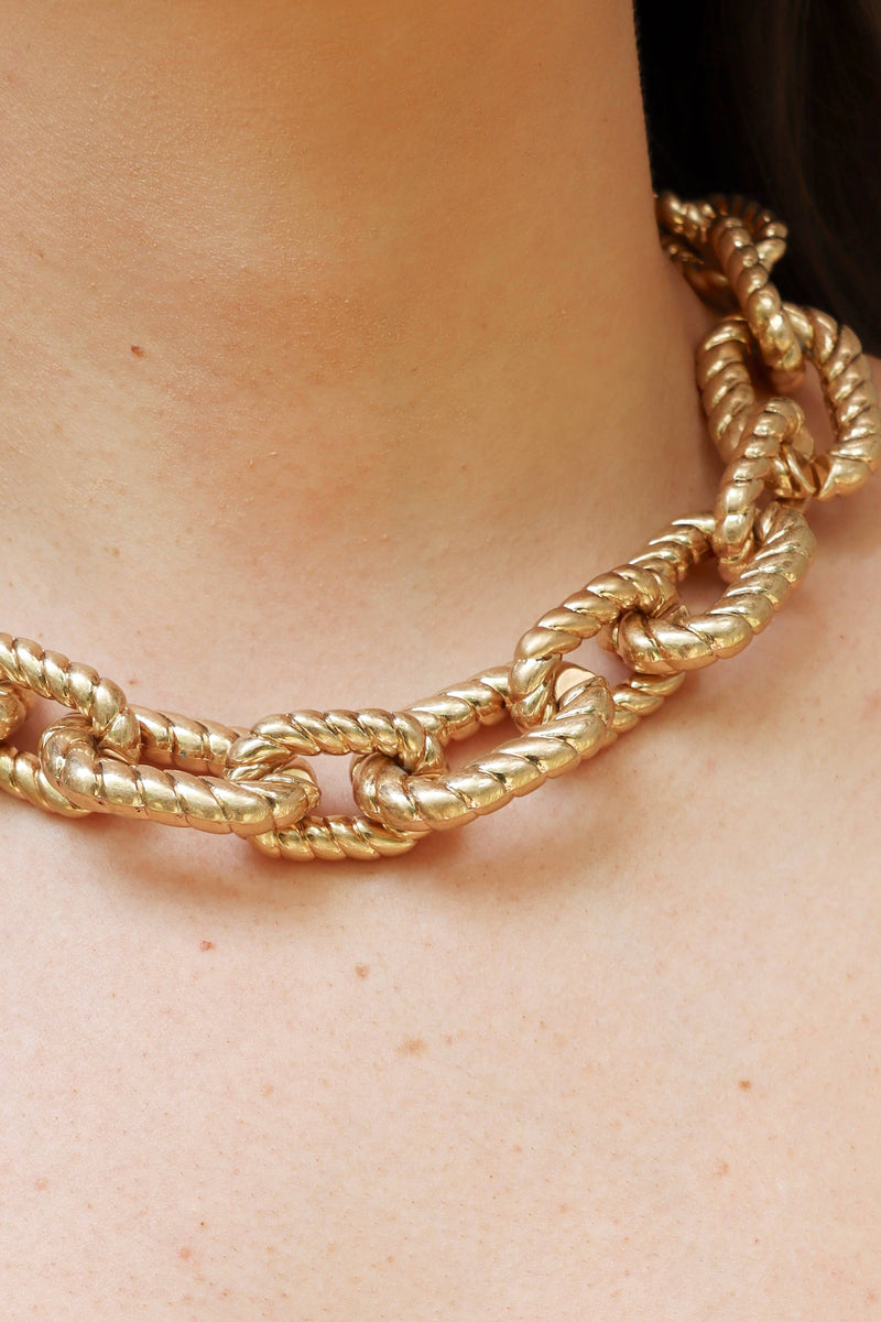 Feelin' Luxe Chain Necklace - Worn Gold