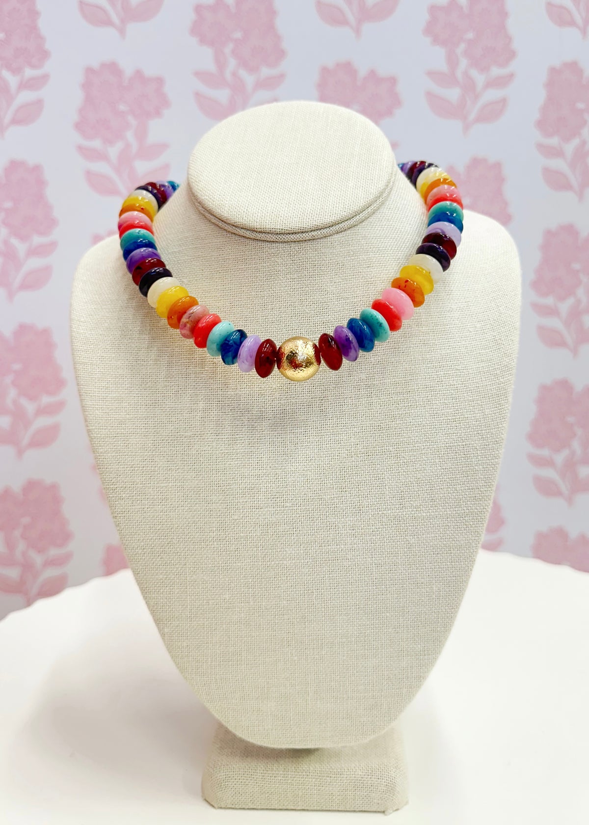 Jeanie Necklace - Dark Multi/Gold