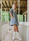 Josie Mini Dress - Washed Denim