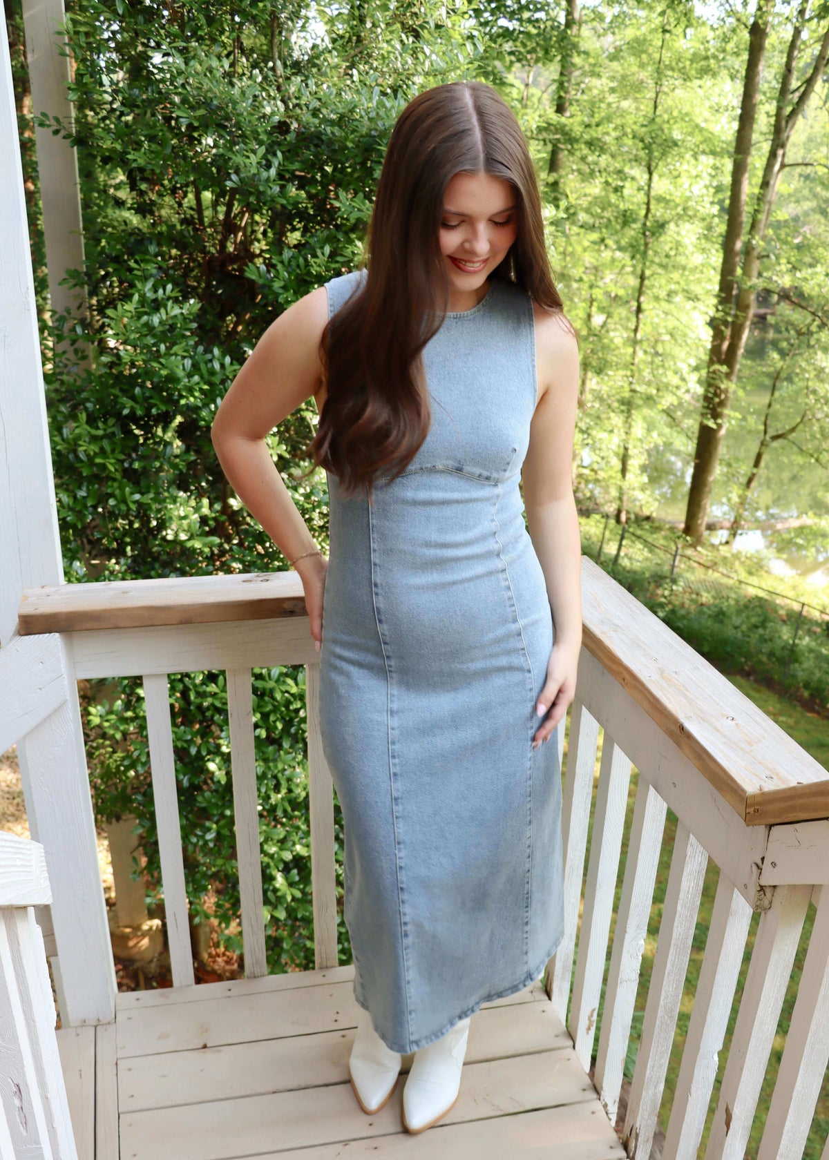 Gisela Light Wash Dress - Light Wash