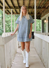 Josie Mini Dress - Washed Denim