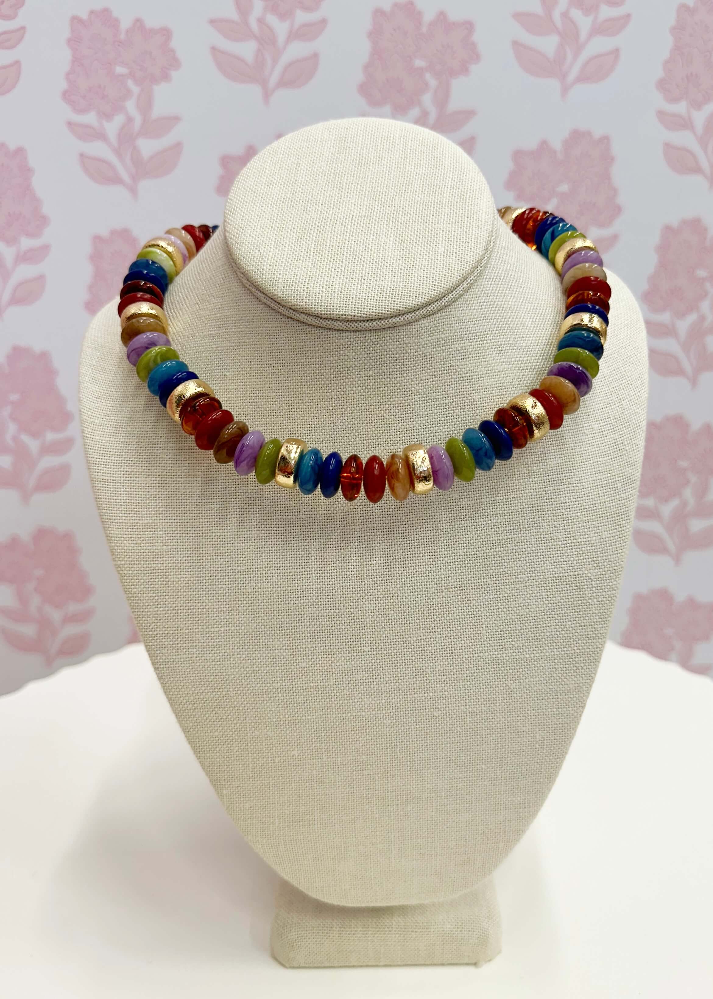 Emily Necklace - Dark Multi/Gold