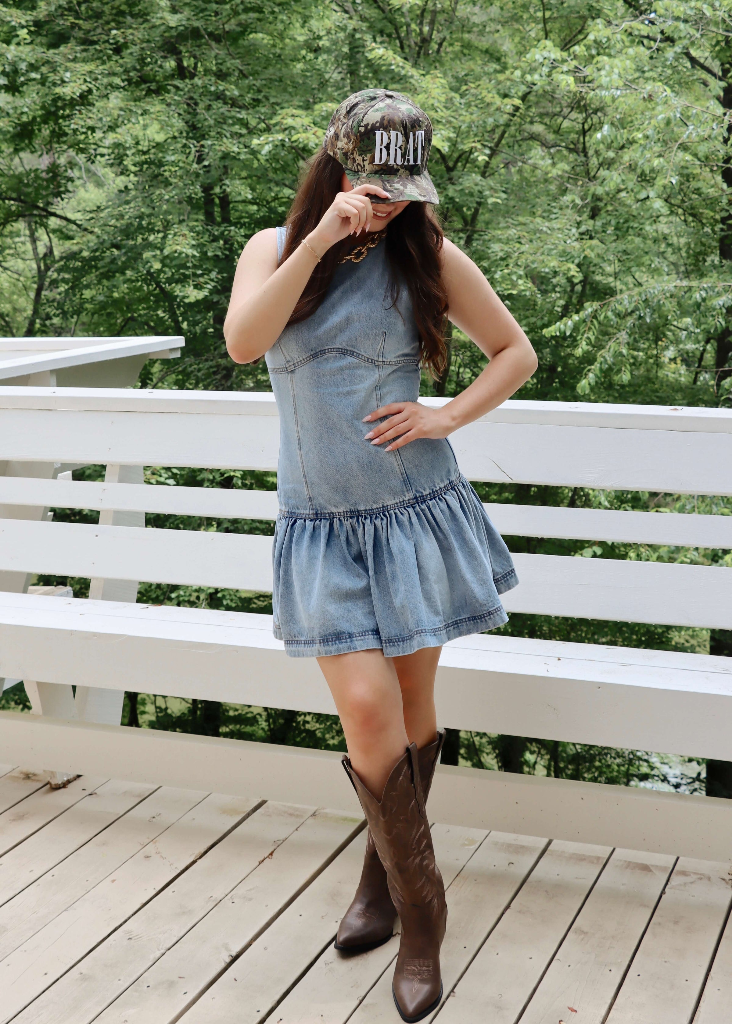 Ella Denim Mini Dress - Light Wash Ella Denim Mini Dress - Light Wash