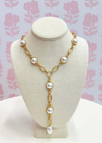 Ellie Necklace - Cream/Gold