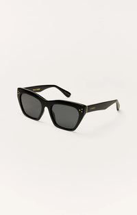Park Ave Polarized Sunglasses - Polished Black - Grey