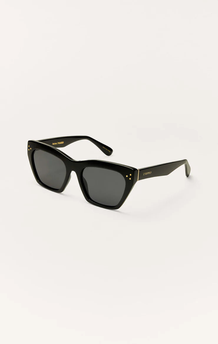 Park Ave Polarized Sunglasses - Polished Black - Grey