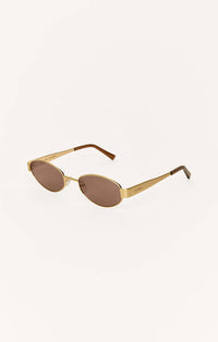 Palisades Polarized Sunglasses - Satin Gold - Brown