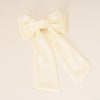 Satin Hair Bow- Cream