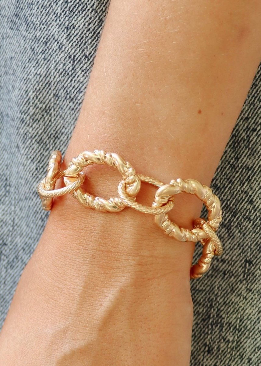 All Along Chunky Chain Bracelet - Vintage Gold - MerciGrace BoutiqueBracelet