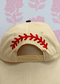 All - American Baseball Hat - Cream/Multi - MerciGrace Boutique