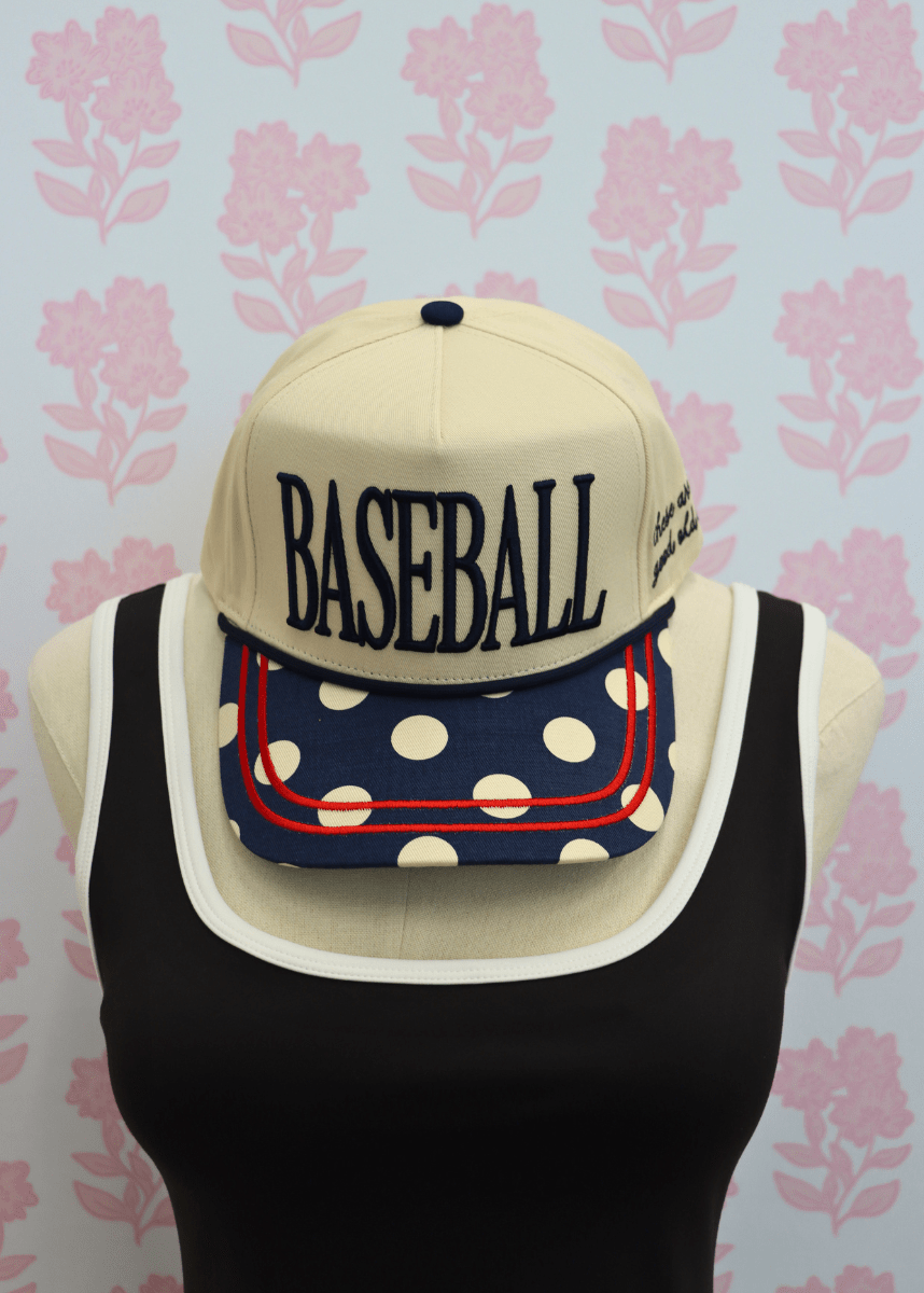 All-American Baseball Hat - Cream/Multi