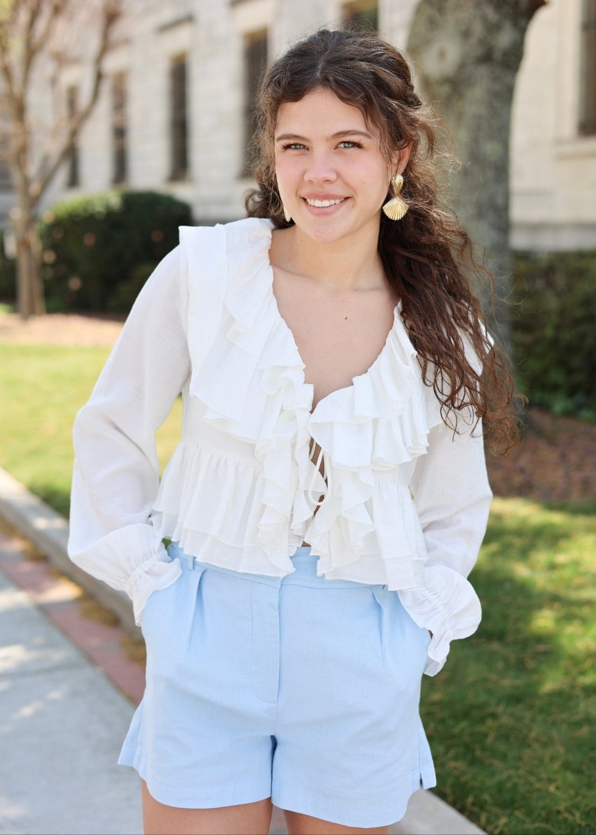 Alyssa Shorts - Baby Blue - MerciGrace BoutiqueShorts