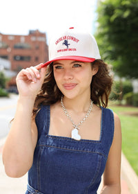 American Cowboy Hat - Red/Natural - MerciGrace BoutiqueHat