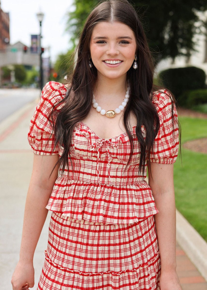 Americana Sweetheart Top - Red - MerciGrace Boutique