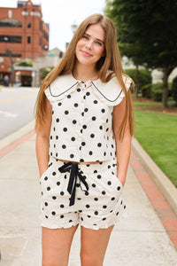 Andie Dot Shorts - Cream/Black - MerciGrace BoutiqueShorts