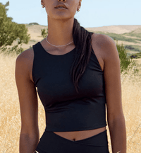 Aspen Longline Top- Black - MerciGrace BoutiqueTank