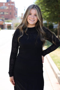 Avery Midi Dress - Black - MerciGrace BoutiqueDress